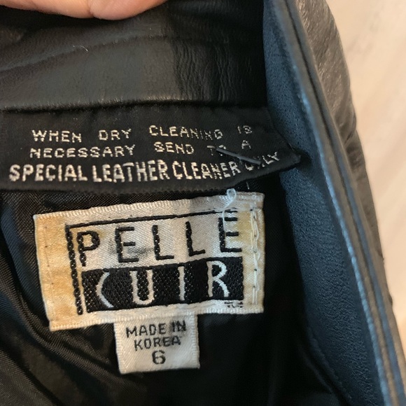 Sold❣️Vintage Leather Pencil Skirt - Picture 4 of 8